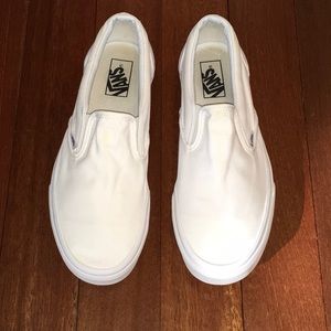 White Vans Slip On
